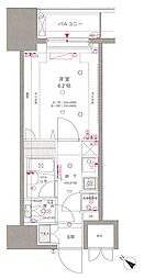 東京蒲田スクエアタワー 1Kの間取図画像