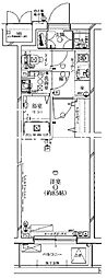 ガリシア新宿余丁町 1Kの間取図画像