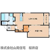 アストラル　ファインII 101 ｜ 奈良県桜井市大字西之宮167-1（賃貸アパート1LDK・1階・50.01㎡） その2