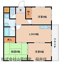 アネックス奥村 203 ｜ 奈良県桜井市大字戒重（賃貸マンション3LDK・2階・58.30㎡） その2