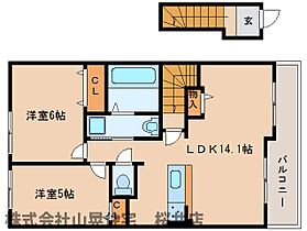 リバーヒルＴ 201 ｜ 奈良県桜井市大字桜井（賃貸アパート2LDK・2階・57.55㎡） その2