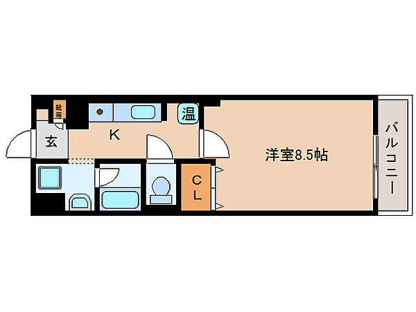 奈良県大和郡山市北郡山町(賃貸マンション1K・1階・27.60㎡)の写真 その2