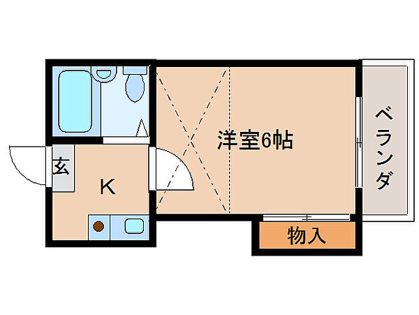 奈良県大和郡山市雑穀町(賃貸アパート1K・2階・16.80㎡)の写真 その2