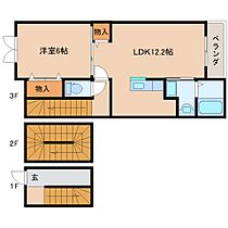 奈良県大和郡山市北郡山町（賃貸アパート1LDK・3階・52.99㎡） その2