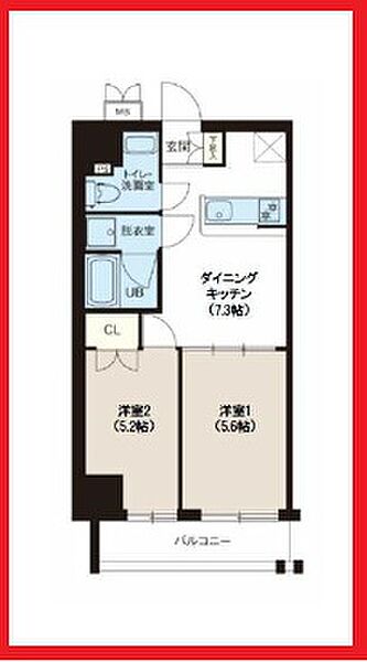 レオーネ南千住III 902｜東京都台東区清川2丁目(賃貸マンション2DK・9階・40.22㎡)の写真 その2