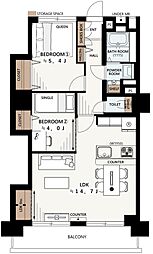 間取図画像 2LDK