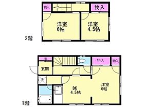 サンビレッジ南小島 1 ｜ 埼玉県本庄市小島南3丁目6-13（賃貸一戸建3DK・--・57.53㎡） その2