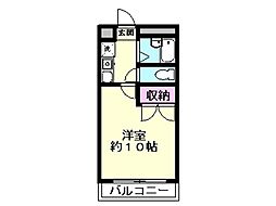見福アライハイツ 1Kの間取図画像