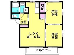 フォーレス・FUMI 2LDKの間取図画像