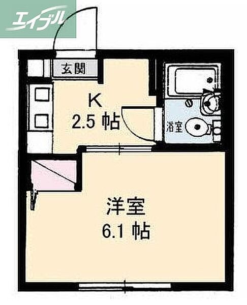 岡山県岡山市北区津島福居2丁目(賃貸アパート1K・1階・18.30㎡)の写真 その2