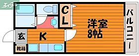 岡山県岡山市北区伊島町2丁目（賃貸マンション1K・1階・24.18㎡） その2