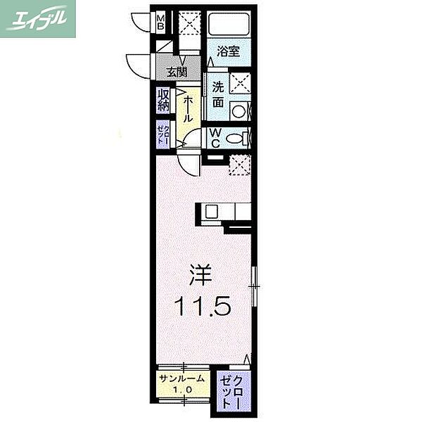 岡山県岡山市北区東中央町(賃貸マンション1R・1階・35.70㎡)の写真 その2