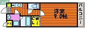 岡山県岡山市北区津島新野1丁目（賃貸マンション1K・3階・28.92㎡） その2