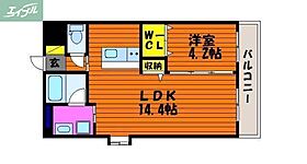 岡山県岡山市北区京橋町（賃貸マンション1LDK・9階・44.00㎡） その2