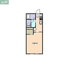 JR赤穂線 岡山駅 バス20分 中鉄横井小学校下車 徒歩2分の賃貸アパート 1階1Kの間取り