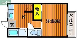 メゾン・ド・ソローニュ 1Kの間取図画像