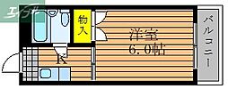 セキホウハイツ 1Kの間取図画像