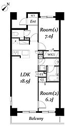 ロイヤルパークス千種 1LDKの間取図画像