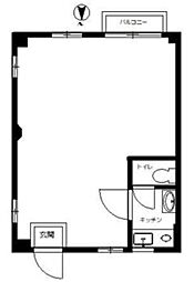 ヴィラシャンテ3 1Kの間取図画像