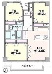 間取図画像 3LDK