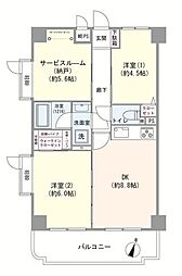 グレイス清水ケ丘公園 2SDKの間取図画像
