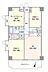 間取り：専有面積／53.36m2。2DK＋納戸の間取り。