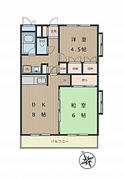 ドミシル池袋 2DKの間取図画像