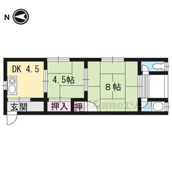 マンション松久 103｜京都府京都市下京区七条御所ノ内西町(賃貸アパート2K・1階・30.00㎡)の写真 その2