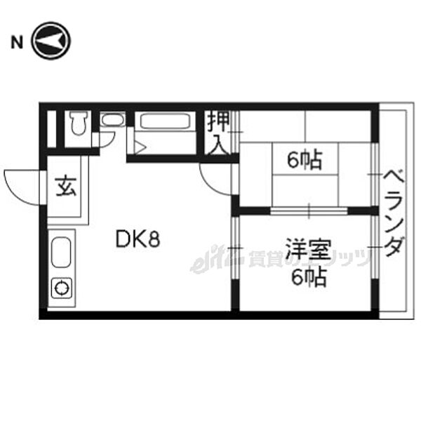 サンクレスト伏見 108｜京都府京都市伏見区指物町(賃貸マンション2LDK・1階・38.00㎡)の写真 その2