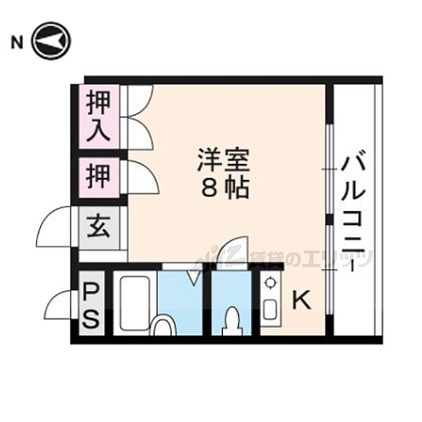 メゾン竹田 306｜京都府京都市伏見区深草北新町(賃貸マンション1R・3階・22.50㎡)の写真 その2