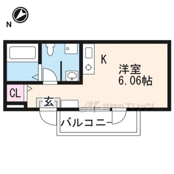 京都府京都市伏見区深草向川原町(賃貸マンション1R・1階・17.39㎡)の写真 その2