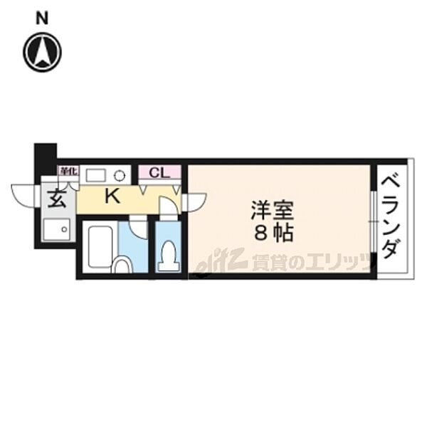 ウエストブリッジ 303｜京都府京都市右京区西院矢掛町(賃貸マンション1K・3階・22.55㎡)の写真 その2