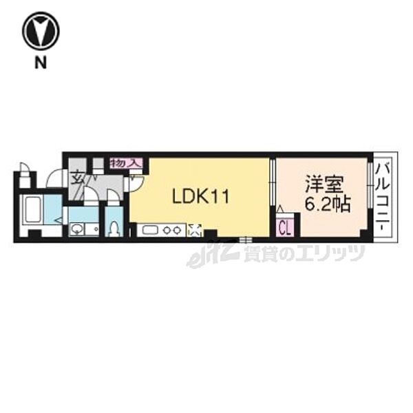 Ｌｅ．佐女牛井 304｜京都府京都市下京区佐女牛井町(賃貸マンション1LDK・3階・40.73㎡)の写真 その2