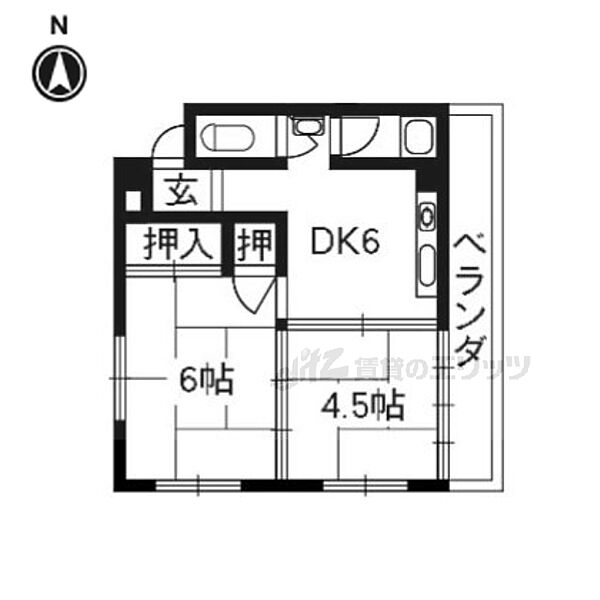 ロハス長岡京 2-A｜京都府長岡京市開田３丁目(賃貸マンション2DK・2階・32.50㎡)の写真 その2