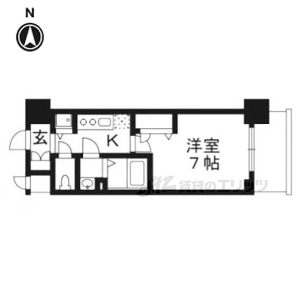 京都府京都市下京区梅小路高畑町(賃貸マンション1K・3階・23.20㎡)の写真 その2