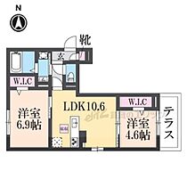 京都府京都市西京区川島東代町（賃貸アパート1LDK・1階・45.90㎡） その2