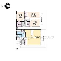 エターナルウッド 1階3LDKの間取り