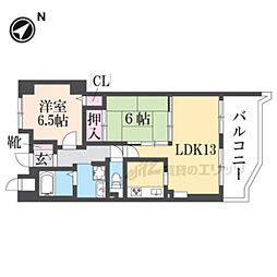 エルシティー桃山筑前 2LDKの間取図画像