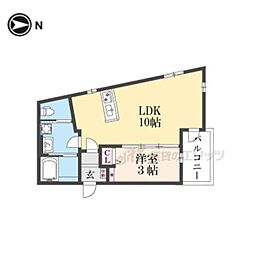 CANVAS KATSURA 1LDKの間取図画像