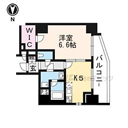 ベラジオ京都西大路2 1DKの間取図画像