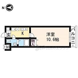 メゾンウィーブ 1Kの間取図画像
