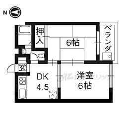 マルサクマンション 2DKの間取図画像