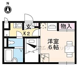 レオパレスRyouma 1Kの間取図画像
