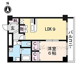 フォレスト 1LDKの間取図画像