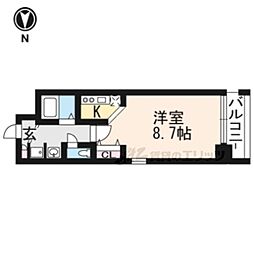 コンシェルジュ京都駅前 1Kの間取図画像