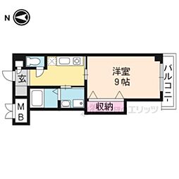 ブルーメ27 1Kの間取図画像