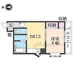 マーベラス 1DKの間取図画像