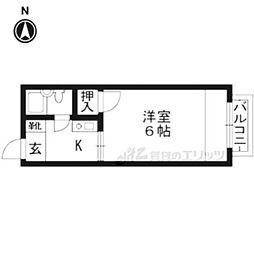 ハイツ山口 1Kの間取図画像