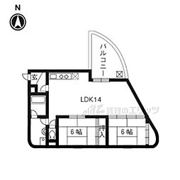 ラ・レガシオン 2LDKの間取図画像