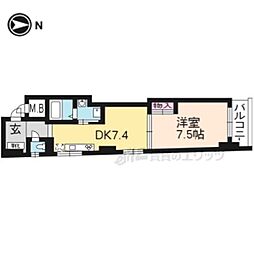 グランドインペリアル林ビル 1DKの間取図画像
